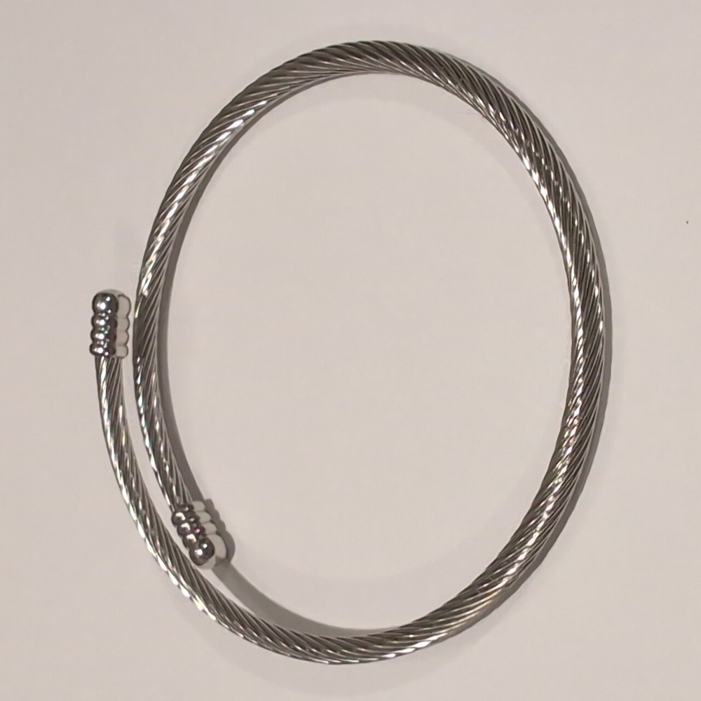 Silver Pandora Style Charm Bangle Bracelet